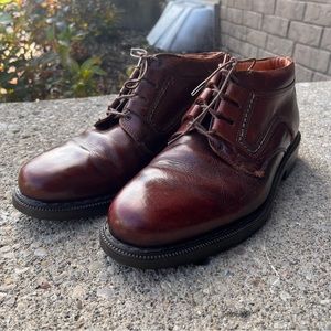 Johnston Murphy Vintage Welch Cut Round Toe Brown Leather Boots Men 9.5M